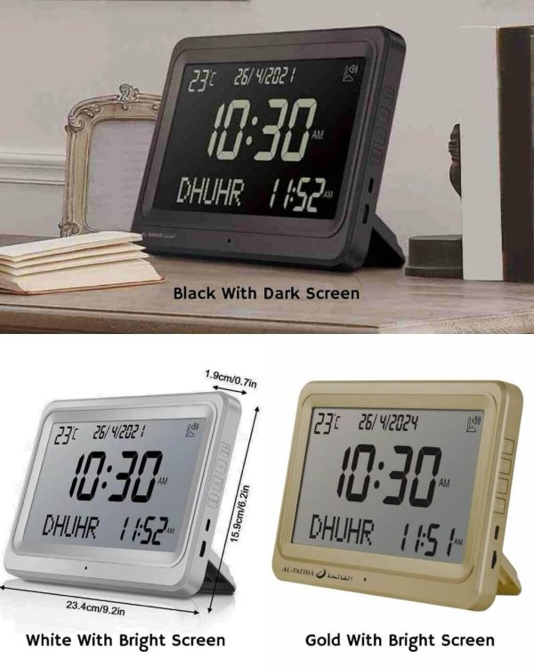 Azan Clock Portable - Multifunction & Compact (Set C - 3 Pieces)